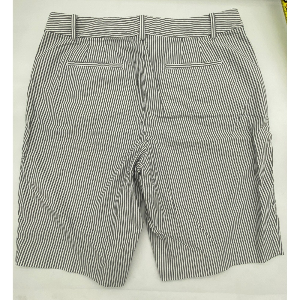 Talbots White and Navy Pinstripe Bermuda Shorts - Picture 7 of 9